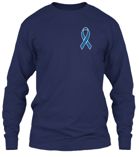 Colon Cancer Awareness Apparel  Navy áo T-Shirt Front