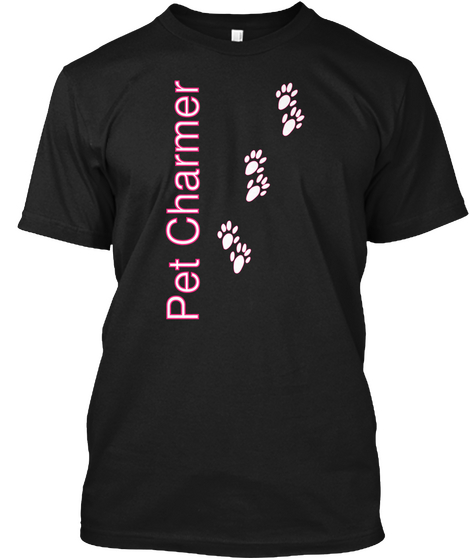 Pet Charmer Black T-Shirt Front