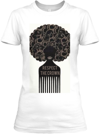 Respect The Crown White áo T-Shirt Front