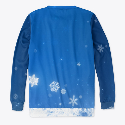 All Over Falling Snowflake Sweatshirt Standard Kaos Back