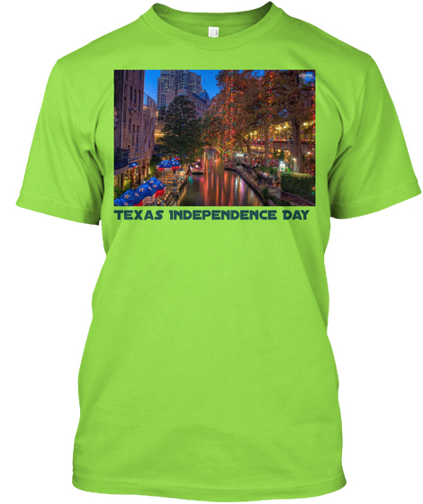 Texas Independence Day Lime Kaos Front