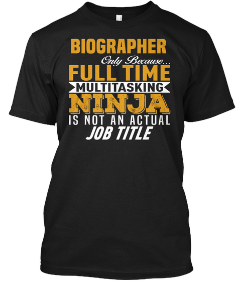 Biographer Black áo T-Shirt Front