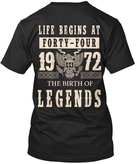 Legends1972 Black Maglietta Back