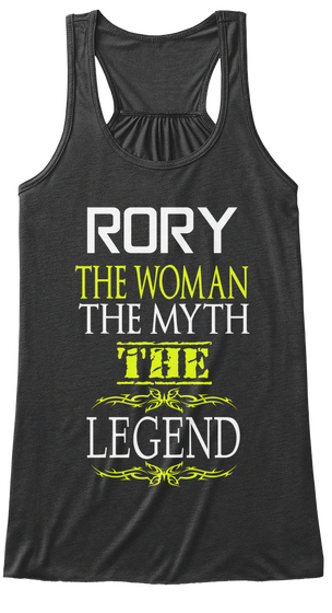 Rory The Woman The Myth The Legend Dark Grey Heather T-Shirt Front