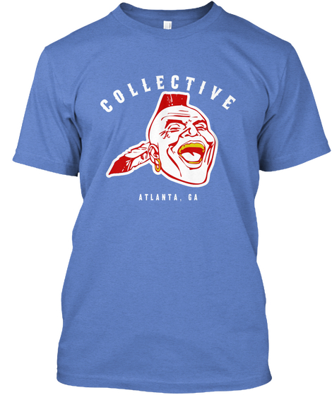 Collective Atlanta, Ga Heathered Royal  T-Shirt Front