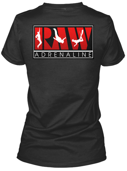 Raw Adrenaline Black T-Shirt Back
