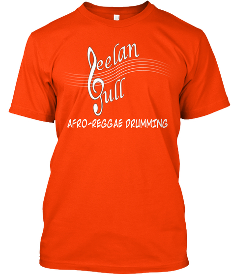 Eelan Ull Afro Reggae Drumming Orange Camiseta Front