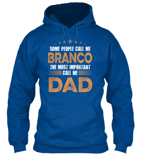 Name Branco Dad Royal T-Shirt Front