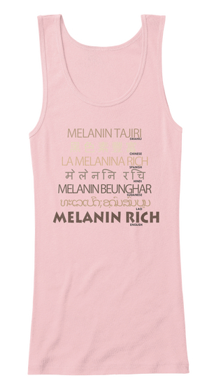Celebrate Melanin! Soft Pink T-Shirt Front