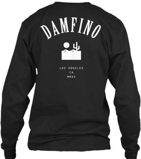 The Cali Desert Tee   Damfino Apparel Black áo T-Shirt Back
