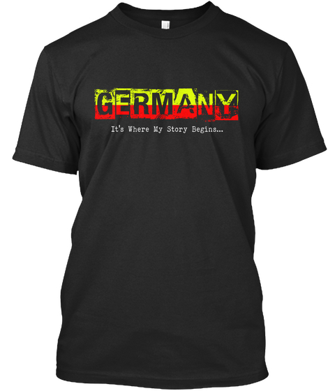Germany Black T-Shirt Front