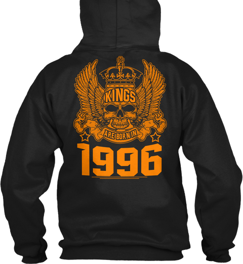 Kings Are Born In 1996 Black T-Shirt Back