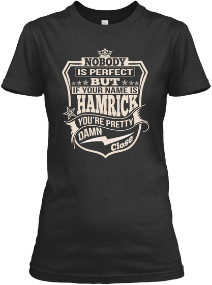 Nobody Perfect Hamrick Thing Shirts Black T-Shirt Front