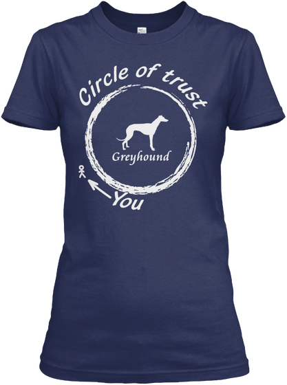 Circle Of Trust Greyhound You Navy Camiseta Front