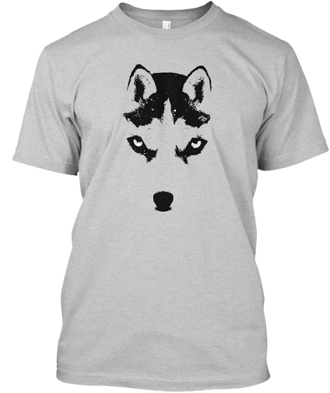 Siberian Husky T Shirt For Dog Lovers Light Steel Camiseta Front