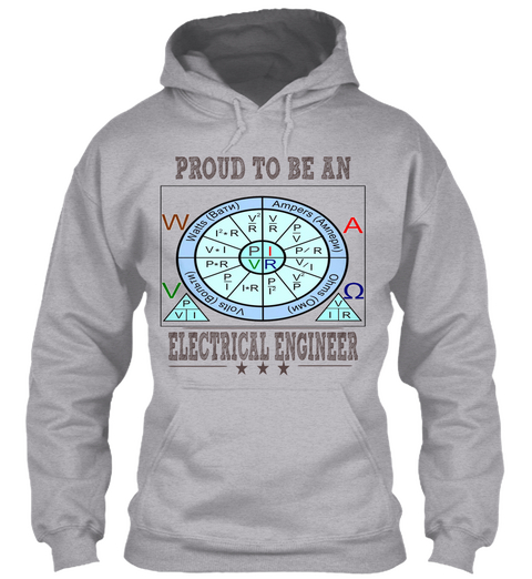 Proud To Be An Electrical Engineer Sport Grey Maglietta Front