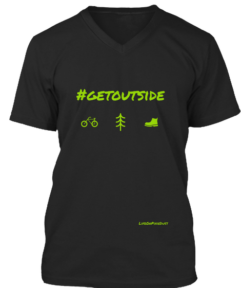 Getoutside Black T-Shirt Front