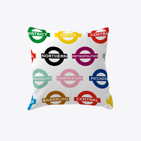 London Underground Pillow White Camiseta Front