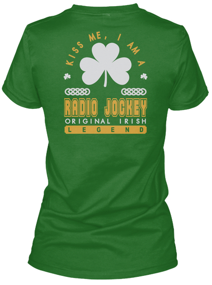 Radio Jockey Original Irish Job T Shirts Irish Green Kaos Back