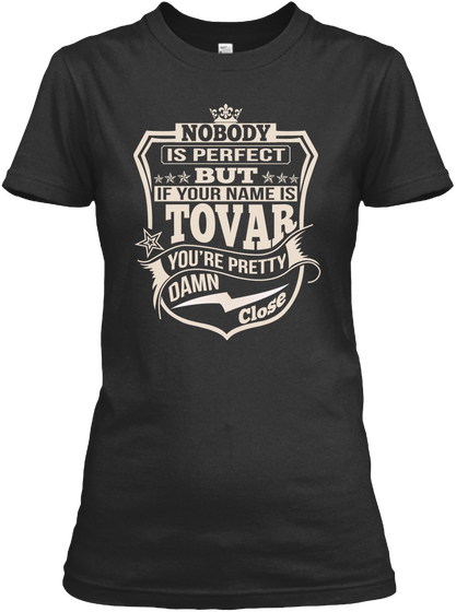 Nobody Perfect Tovar Thing Shirts Black T-Shirt Front