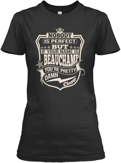 Nobody Perfect Beauchamp Thing Shirts Black áo T-Shirt Front
