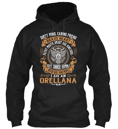 Orellana Black áo T-Shirt Front