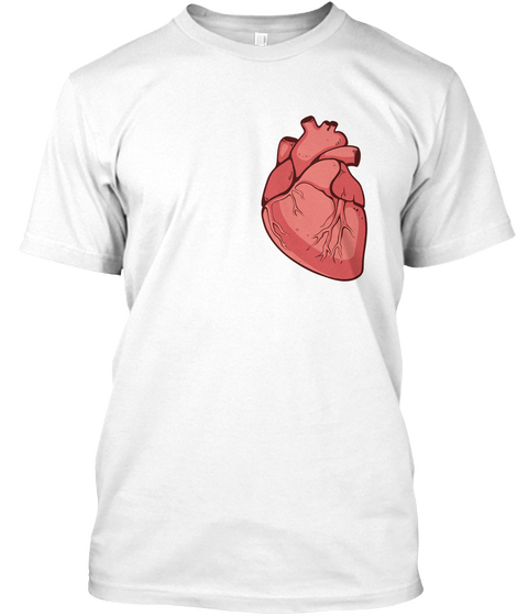 Heart Illustration White Maglietta Front