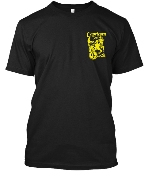 Capricorn Black T-Shirt Front