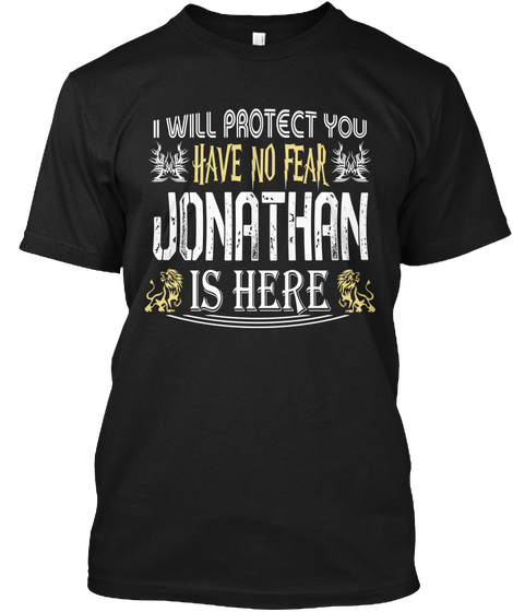 Jonathan Protect You   Have No Fear Black Camiseta Front