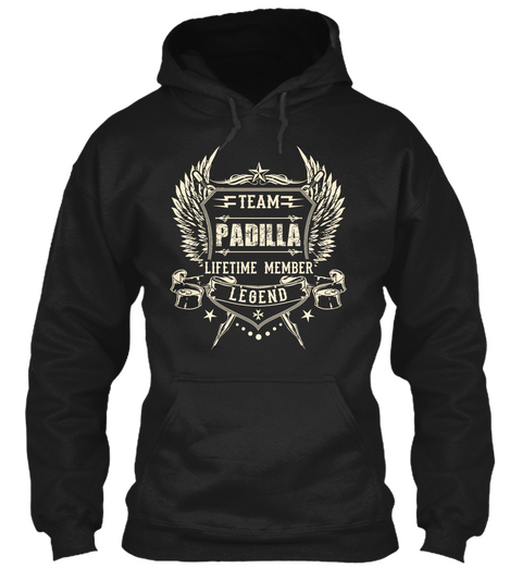 Team Padilla Lifetime  Member Legend Black Camiseta Front