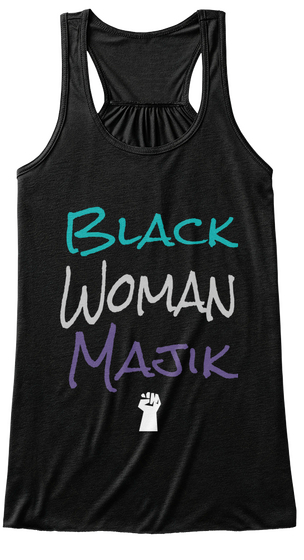 Black Woman Majik Black T-Shirt Front