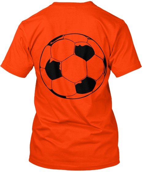 Soccer Orange Maglietta Back