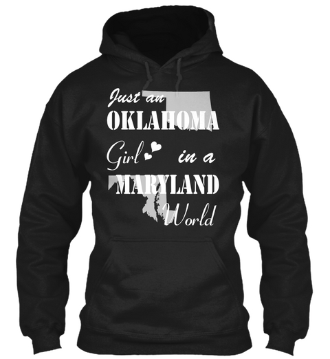 Oklahoma Girl In Maryland Black Camiseta Front