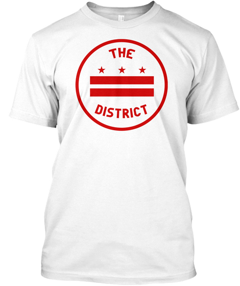 District Flag Shirt White Kaos Front
