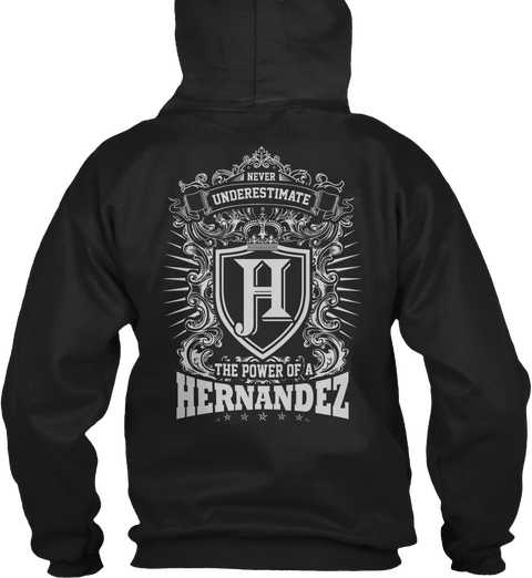 Power Of A Hernandez Black Camiseta Back