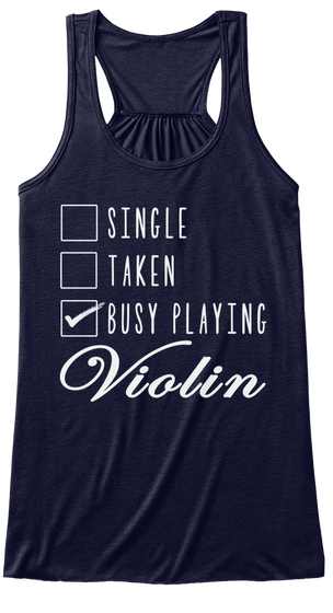 Single Taken Busy Playing Violin Midnight T-Shirt Front