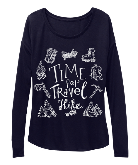 Time For Travel Hike Midnight áo T-Shirt Front