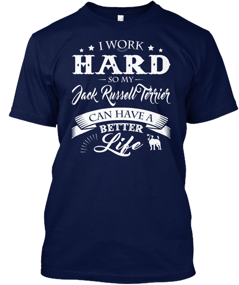 Jack Russell Terrier Shirt Navy T-Shirt Front