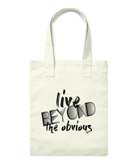 Beyond The Obvious Brush Tote Bag Natural T-Shirt Front