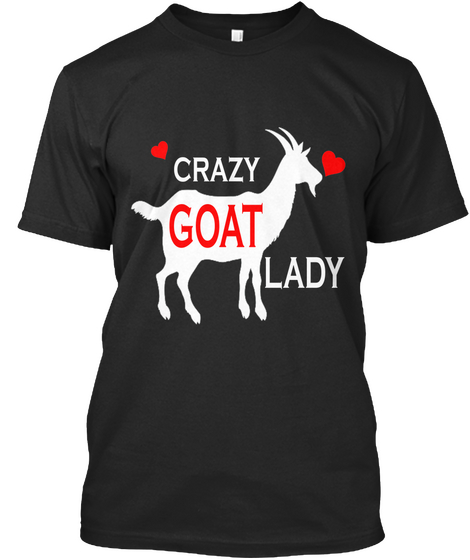 Crazy Goat Lady Shirt Black áo T-Shirt Front