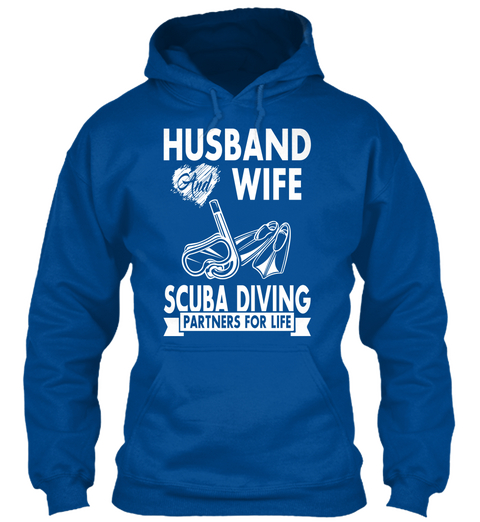 Husband And Wife Scuba Diving Partners For Life Royal T-Shirt Front