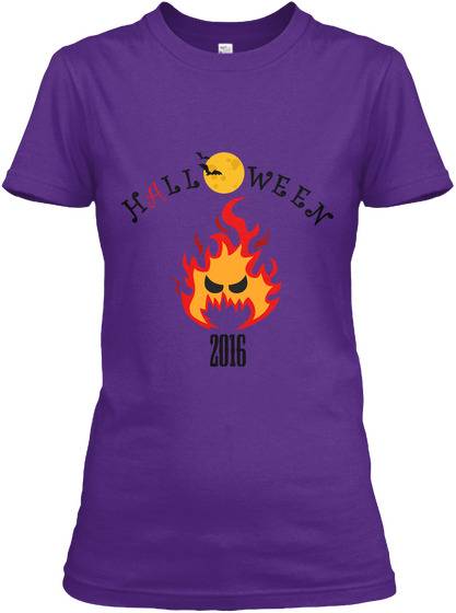 Halloween Purple T-Shirt Front