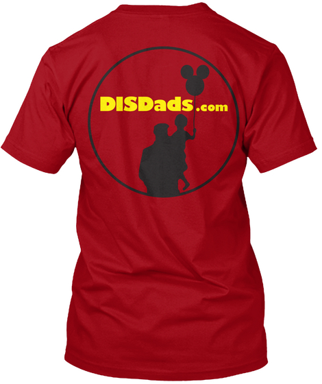 Disdads.Com Deep Red T-Shirt Back