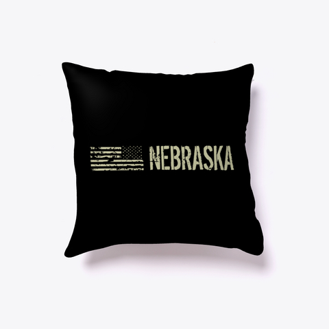 Nebraska Military Flag White Camiseta Front