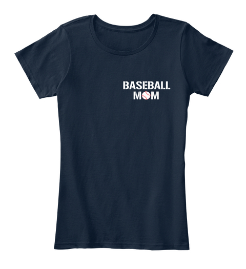 Baseball Mom New Navy Camiseta Front