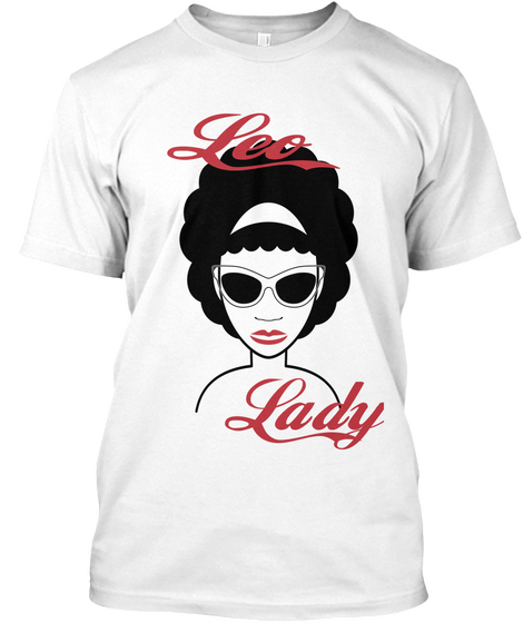 Leo Lady White Camiseta Front