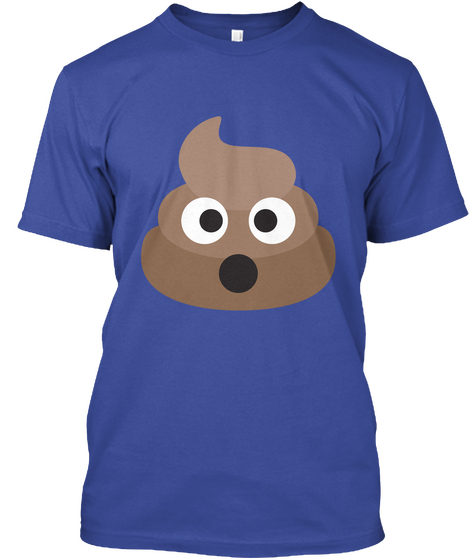 Poop Emoji Shirts And Hoodies Unisex Deep Royal T-Shirt Front