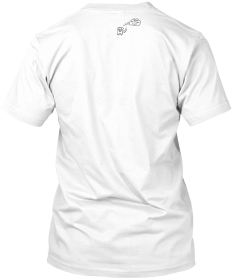 Fish Co Doodle (Bk) White T-Shirt Back