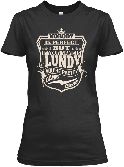 Nobody Perfect Lundy Thing Shirts Black T-Shirt Front