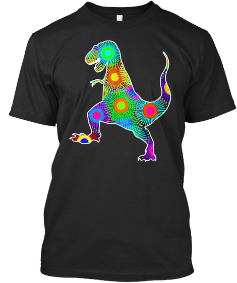 T. Rex Fireworks Black áo T-Shirt Front